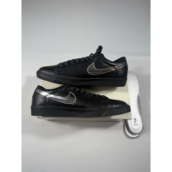 New Men’s Size 10.5 - Dancer Skateboards x Nike Zoom Blazer SB Low Black Silver - Picture 4 of 10